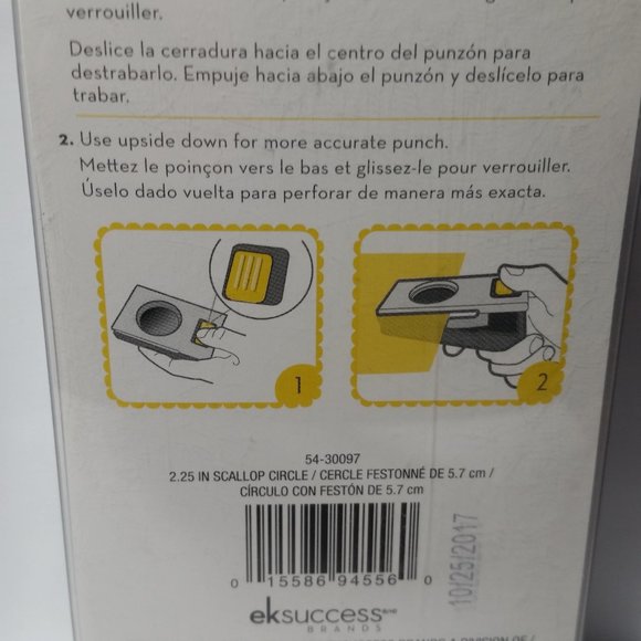 ek Tools Craft Punch Scalloped Edge Circle 2 1/4" - Picture 7 of 9